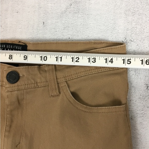 Urban Heritage Skinny Fit Jeans Womens 30 Brown Cotton Spandex Mid Rise Pants - Picture 8 of 11